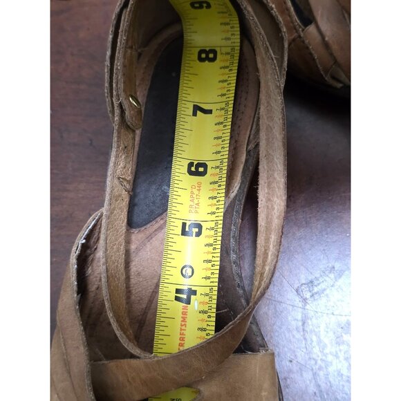 Patagonia Women's Mary Jane Tan Leather Strappy Sandals Buckle Closure Size 8 - Picture 11 of 11